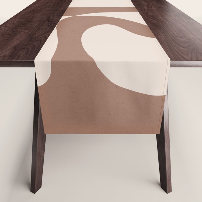 Mocha Modern Abstract 2 Table Runner Gallery Image 1