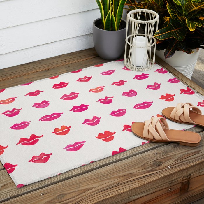 Kiss Collection - Pink Palette Outdoor Rug Gallery Image 2