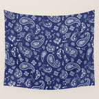 Blue Bandana Wall Tapestry Gallery Image 4