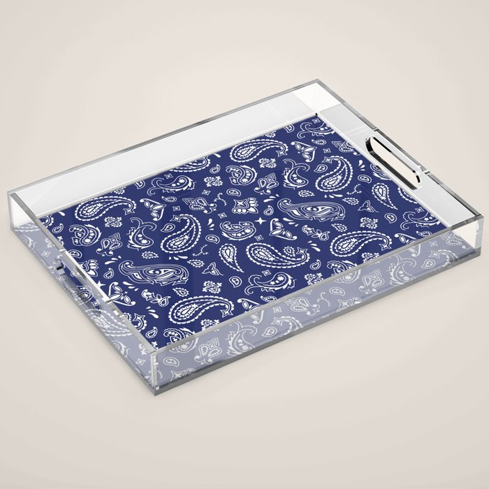 Blue Bandana Acrylic Tray Gallery Image 1