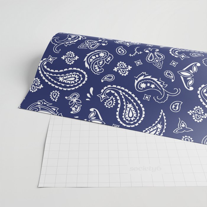 Blue Bandana Wrapping Paper Gallery Image 2