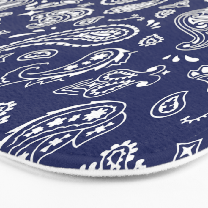Blue Bandana Bath Mat Gallery Image 3