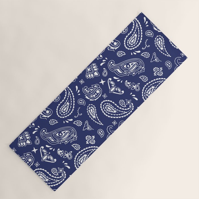 Blue Bandana Yoga Mat Gallery Image 1