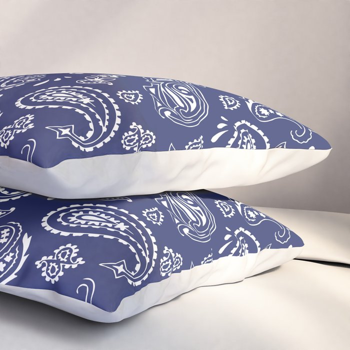 Blue Bandana Pillow Sham Gallery Image 3
