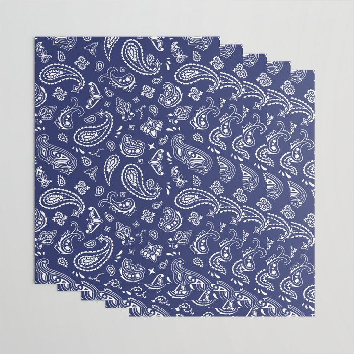 Blue Bandana Wrapping Paper Gallery Image 3