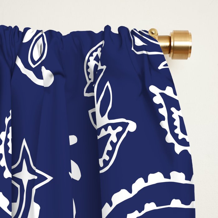 Blue Bandana Window Curtain Gallery Image 2