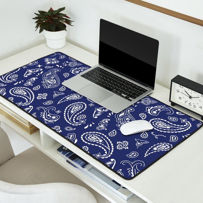 Blue Bandana Desk Mat Gallery Image 2
