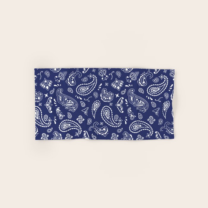 Blue Bandana Bath Towel Gallery Image 1