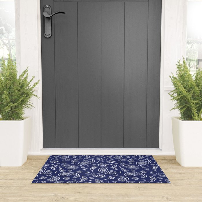 Blue Bandana Welcome Mat Gallery Image 3