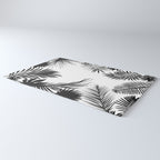 Black And White Palm Leaves Rug Gallery Image 3