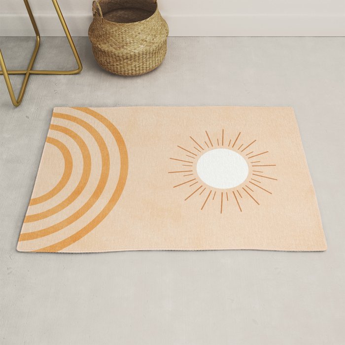 shapes geometry sun minimal abstract Rug Gallery Image 1