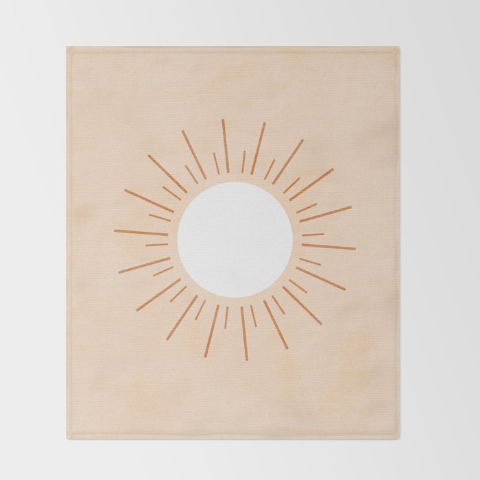 shapes geometry sun minimal abstract Throw Blanket Gallery Image 2
