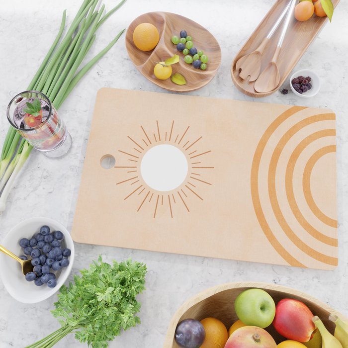 shapes geometry sun minimal abstract Cutting Board Gallery Image 2