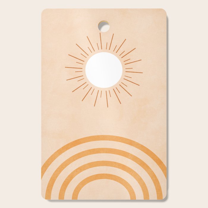 shapes geometry sun minimal abstract Cutting Board Gallery Image 1