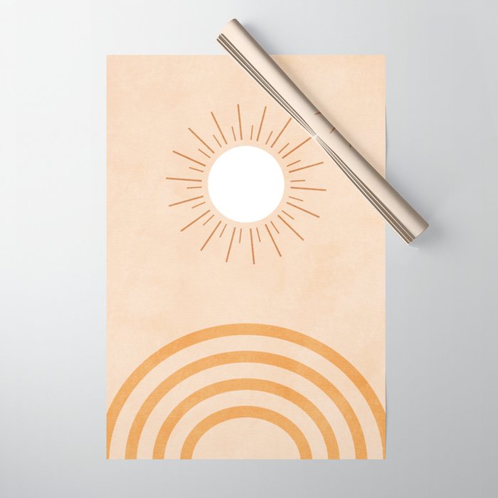 shapes geometry sun minimal abstract Wrapping Paper Gallery Image 1