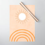 shapes geometry sun minimal abstract Wrapping Paper Gallery Image 1