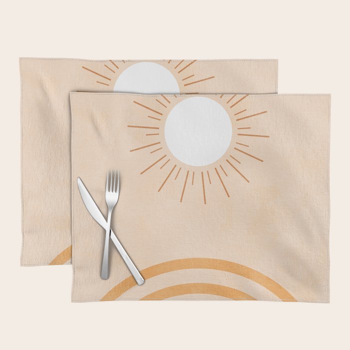 shapes geometry sun minimal abstract Placemat Gallery Image 1