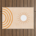 shapes geometry sun minimal abstract Outdoor Rug Gallery Image 1