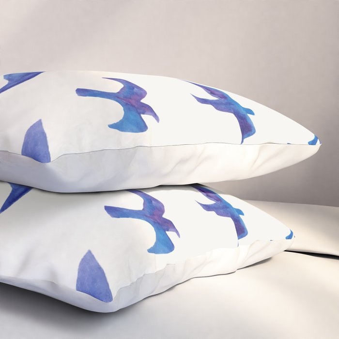 Blue Birds Pillow Sham Gallery Image 3