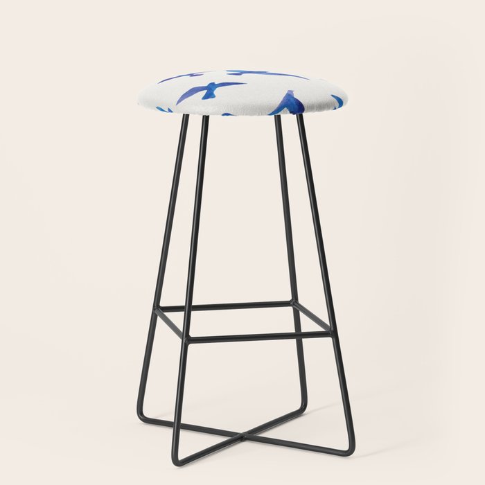 Blue Birds Stool Gallery Image 1