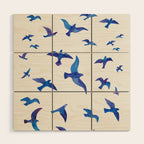 Blue Birds Wood Wall Art Gallery Image 1