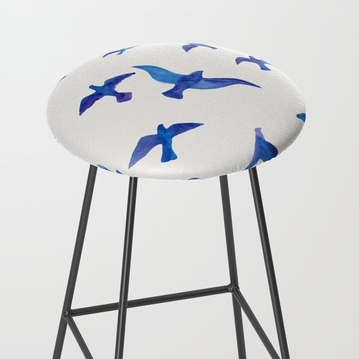 Blue Birds Stool Gallery Image 2