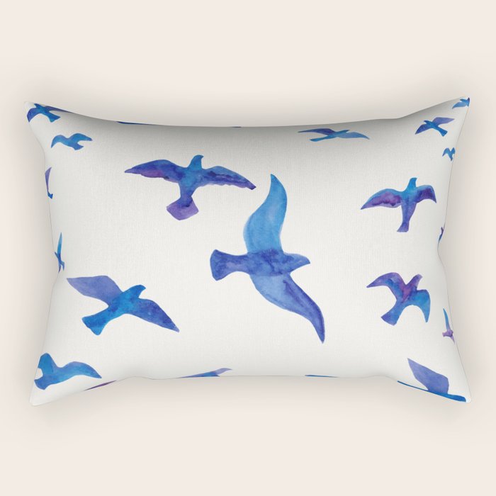 Blue Birds Rectangular Pillow Gallery Image 2