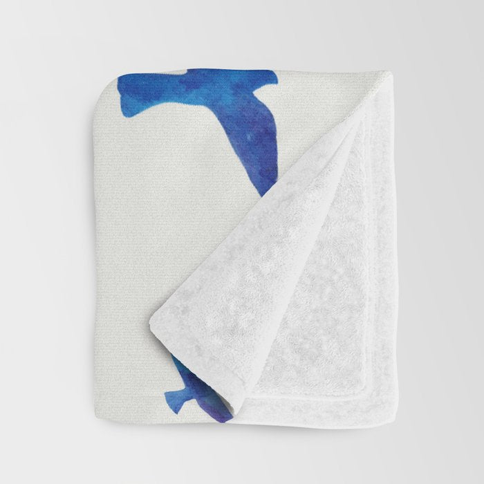Blue Birds Throw Blanket Gallery Image 3