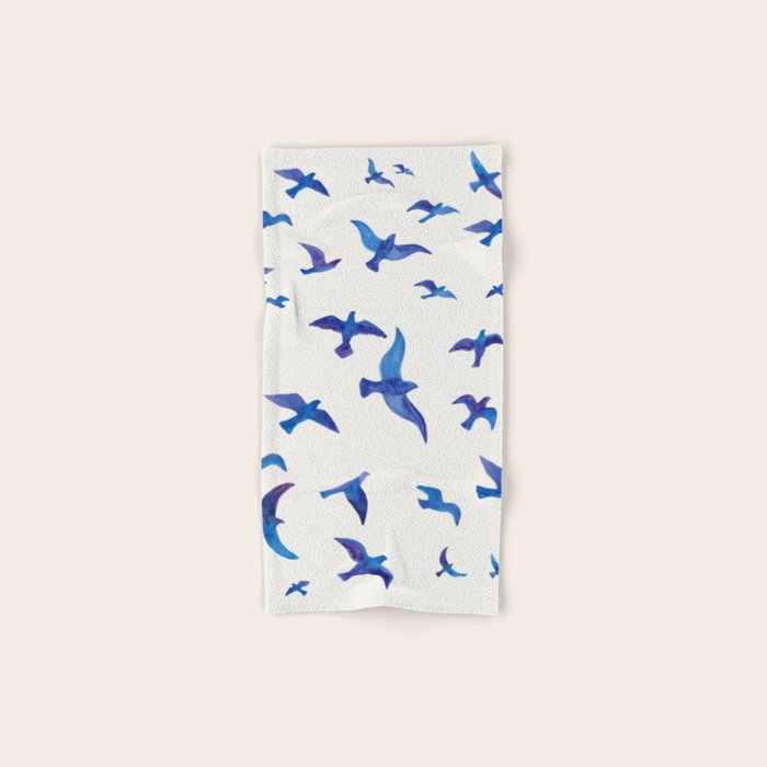 Blue Birds Bath Towel Gallery Image 1