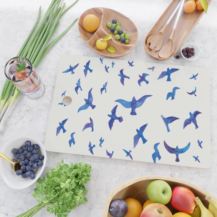 Blue Birds Cutting Board Gallery Image 2