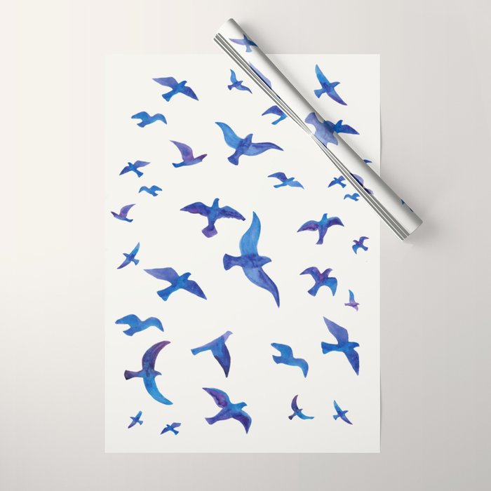 Blue Birds Wrapping Paper Gallery Image 1