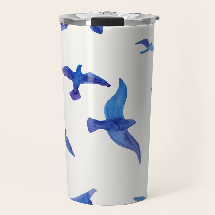 Blue Birds Travel Mug Gallery Image 1