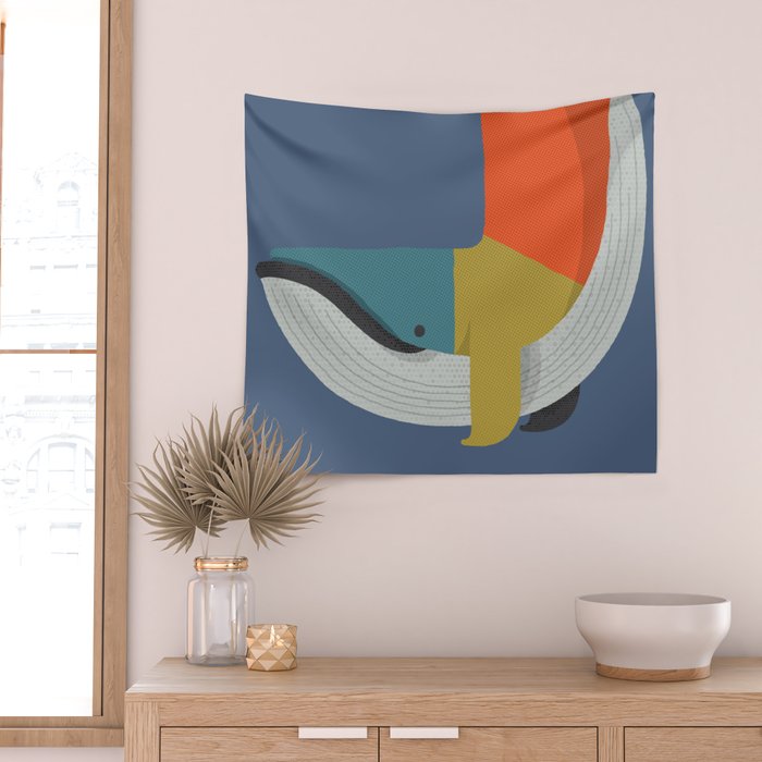 Blue Whale Wall Tapestry Gallery Image 2