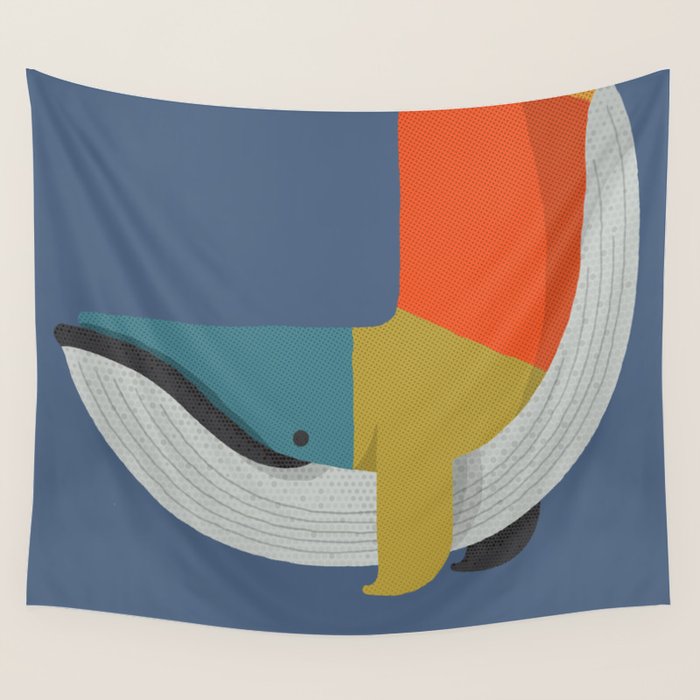 Blue Whale Wall Tapestry Gallery Image 4