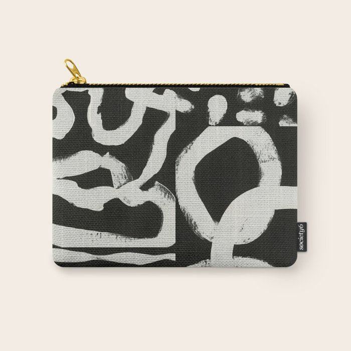 Black & White Abstract Collage #1 Carry All Pouch Gallery Image 1