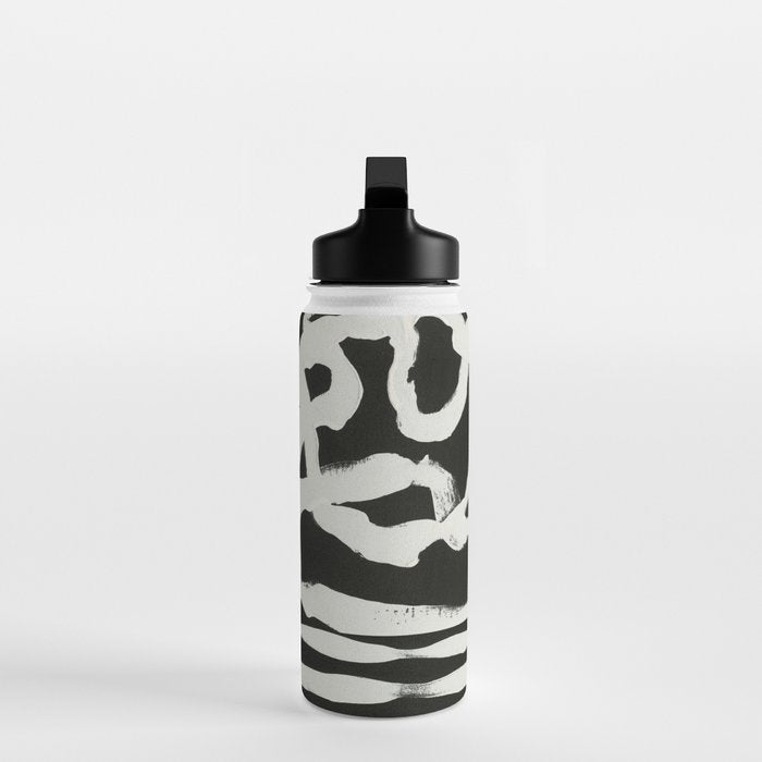 Black & White Abstract Collage #1 Water Bottle Gallery Image 3