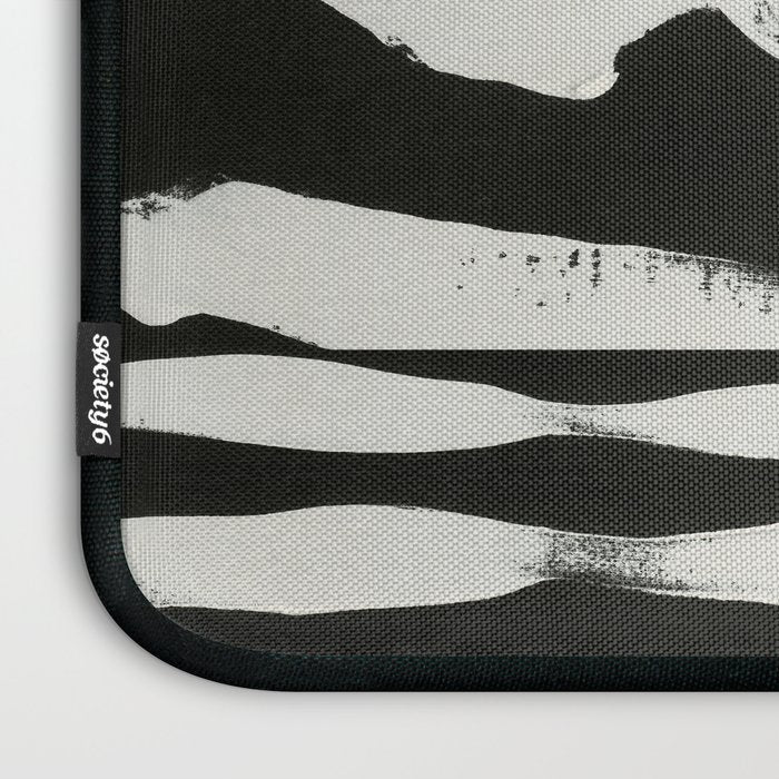 Black & White Abstract Collage #1 Laptop Sleeve Gallery Image 3