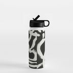 Black & White Abstract Collage #1 Water Bottle Gallery Image 1