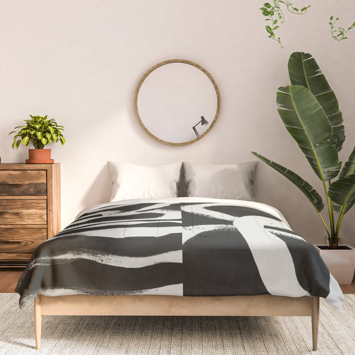 Black & White Abstract Collage #1 Comforter Gallery Image 3