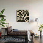 Black & White Abstract Collage #1 Wood Wall Art Gallery Image 2