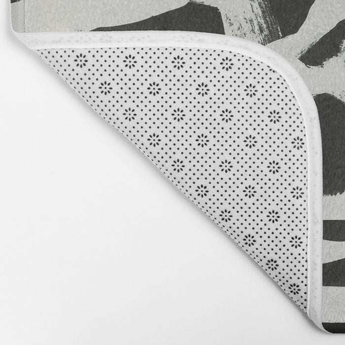 Black & White Abstract Collage #1 Bath Mat Gallery Image 2