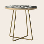 Black & White Abstract Collage #1 Side Table Gallery Image 1
