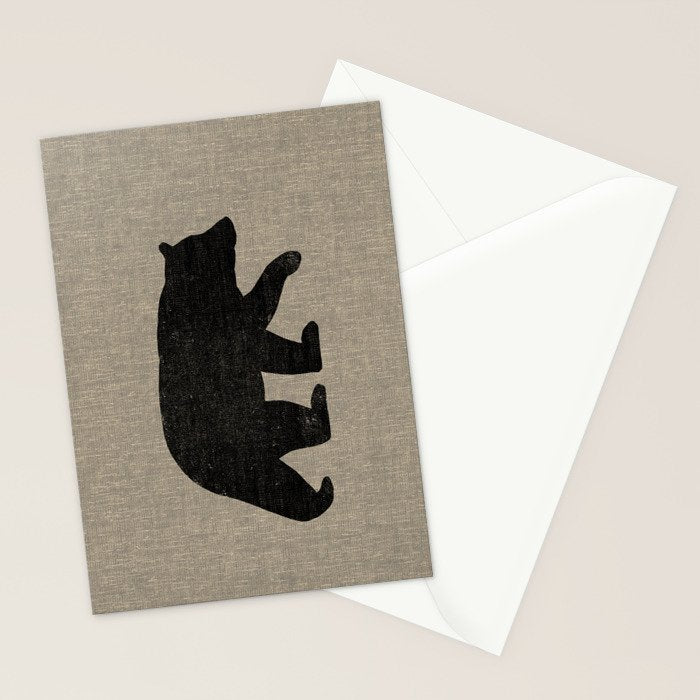 Black Bear Silhouette Stationery Card Gallery Image 2