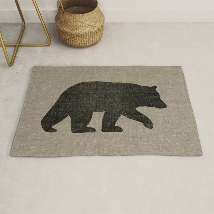 Black Bear Silhouette Rug Gallery Image 1