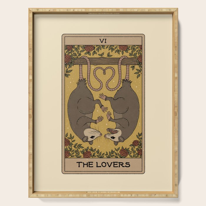 The Lovers - Possum Tarot Serving Tray Gallery Image 1