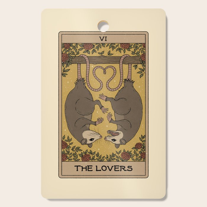 The Lovers - Possum Tarot Cutting Board Gallery Image 1