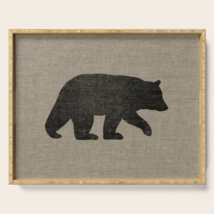 Black Bear Silhouette Serving Tray Gallery Image 1