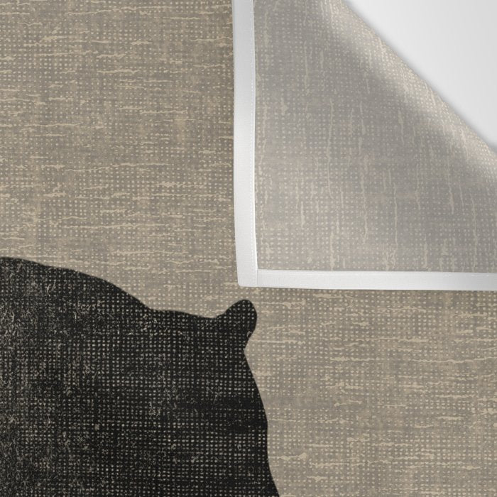Black Bear Silhouette Wall Tapestry Gallery Image 3