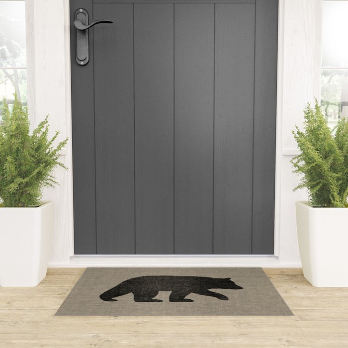 Black Bear Silhouette Welcome Mat Gallery Image 3