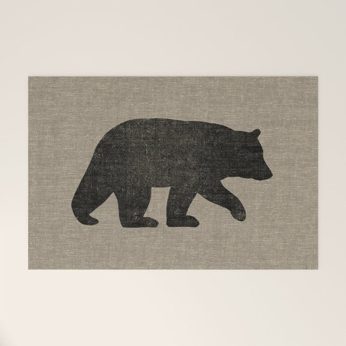 Black Bear Silhouette Welcome Mat Gallery Image 1